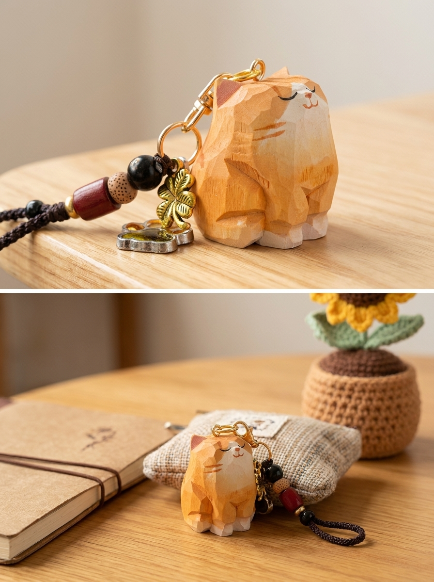Handmade Wooden Keychain